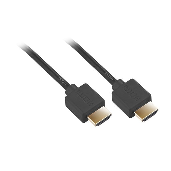Kábel GoGEN HDMI 2.0, 1,5m, pozlacený, High speed, s ethernetem (GOGHDMI150MM02) fekete