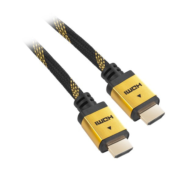 Kábel GoGEN HDMI 2.0, 3m, pozlacený, opletený, High speed, s ethernetem (GOGHDMI300MM04) fekete
