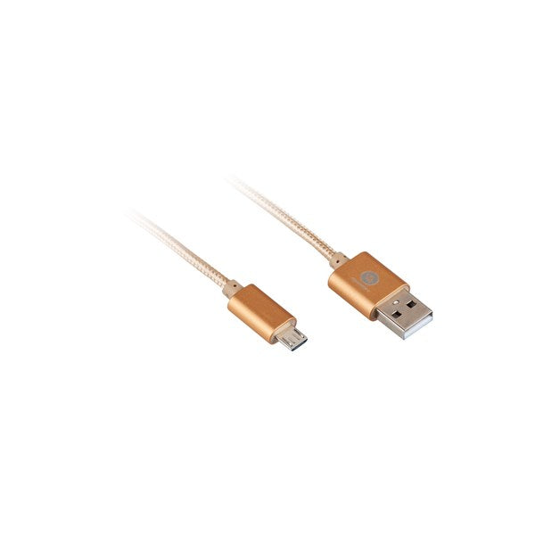 Kábel GoGEN USB/micro USB, 1m, oplétáný (MICUSB 100 MM06) arany
