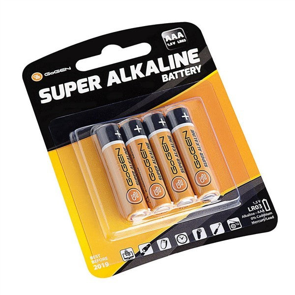 Alkáli akkumulátor GoGEN SUPER ALKALINE AAA, LR03, blistr 4ks (GOGR03ALKALINE4)