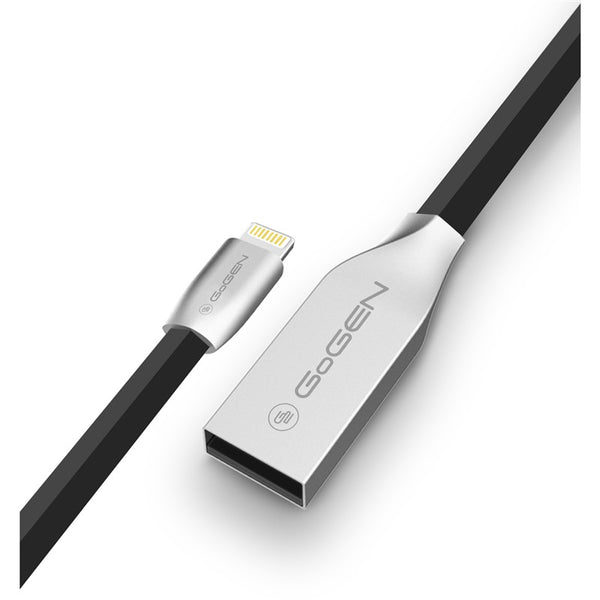 Kábel GoGEN USB / lightning, 1m, plochý (LIGHTN100MM32) fekete