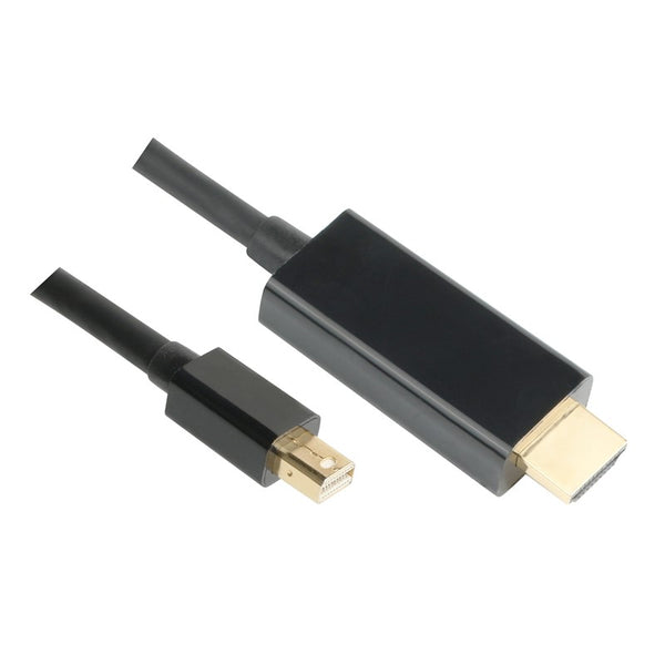Kábel GoGEN HDMI / mini DisplayPort, 2m, pozlacený (MDPHDMI200MM01) fekete