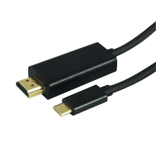 Kábel GoGEN HDMI 1,4 / USB typ C 3.1, 1,5m, pozlacený (USBCHDMI150MM01) fekete