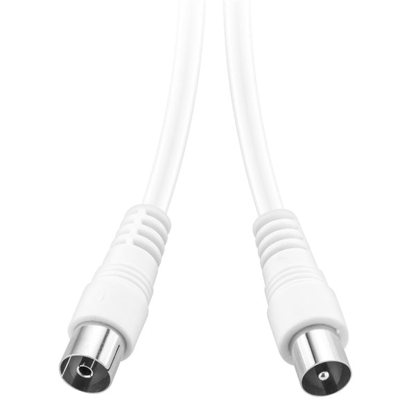 Koaxiální kabel GoGEN 1,2m, rovný konektor (COAX120FM03) fehér
