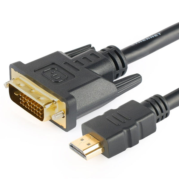 Kábel GoGEN HDMI / DVI, 2m, pozlacený (DVIHDMI200MM01) fekete
