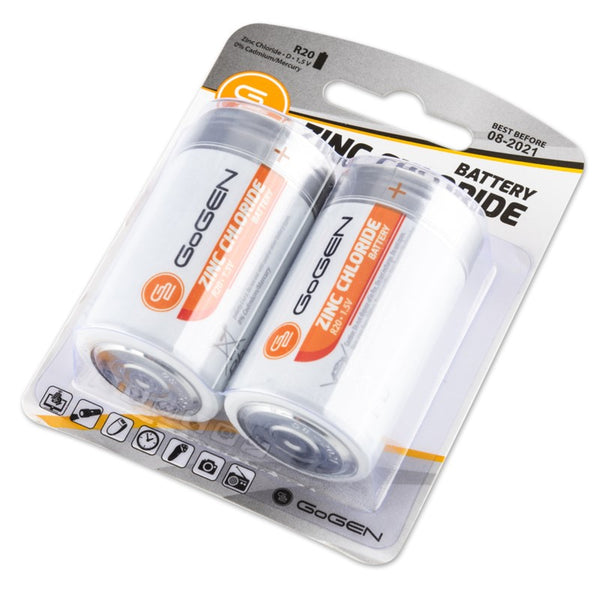 Baterie zinkochloridová GoGEN D, R20, blistr 2ks (R20ZINC2)