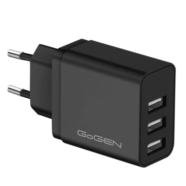 Hálózati töltő GoGEN ACH 301, 3x USB-A, 15,5W (ACH301B) fekete
