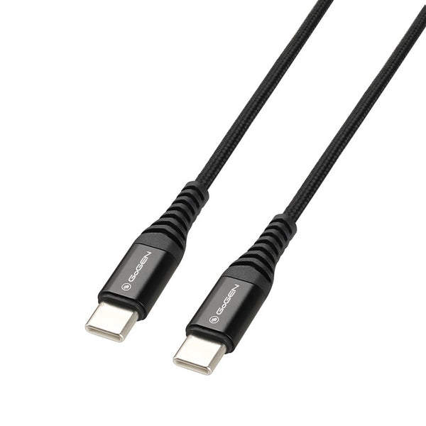 Kábel GoGEN USB-C / USB-C, 1m, opletený (USBCC100MM01) fekete