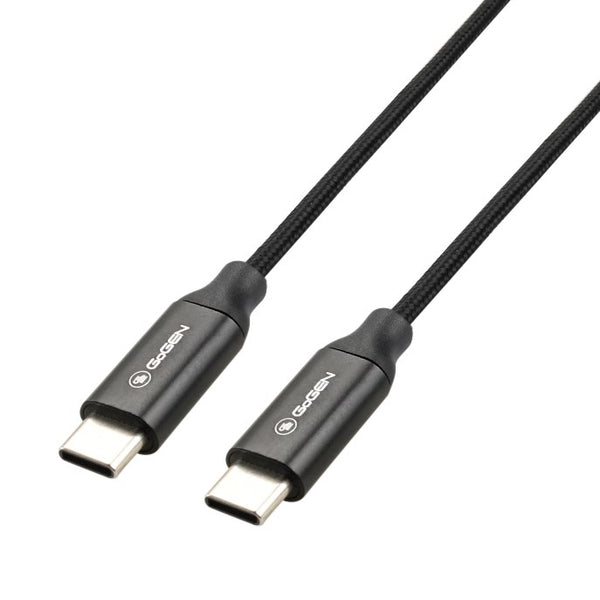 Kábel GoGEN USB-C / USB-C, 1m, opletený, 100W (USBCC100MM02) fekete