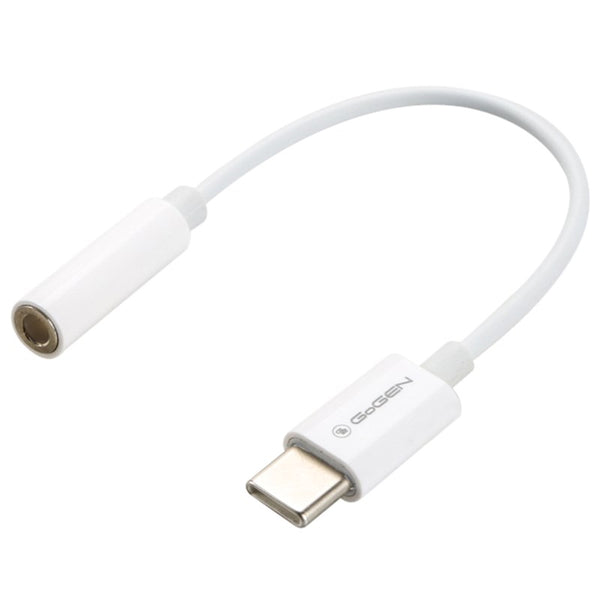 Kábel GoGEN USB-C (M) / 3,5mm jack (F), 0,2m (USBCJACKMF01) fehér