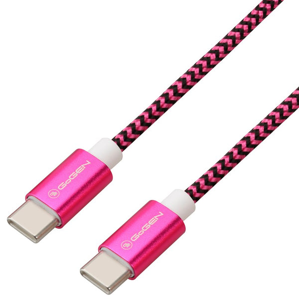 Kábel GoGEN USB-C / USB-C, 1m, opletený (USBCC100MM25) lila