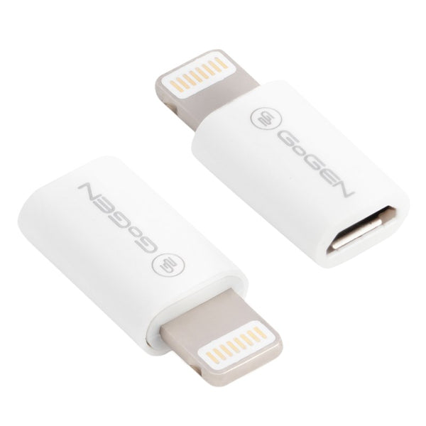 Redukce GoGEN Lightning (M) / micro USB (F) (8PMICMF01) fehér