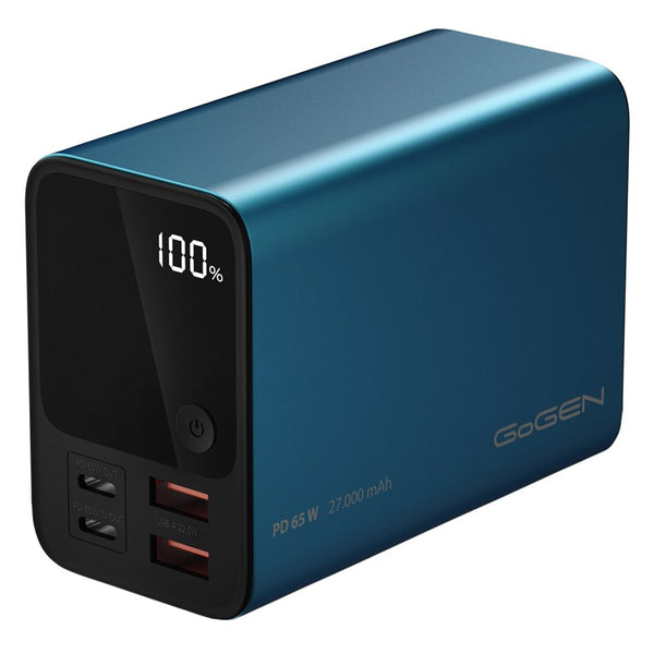 Power Bank GoGEN 27000mAh, PB270001BL, PD65W (PB270001BL) kék