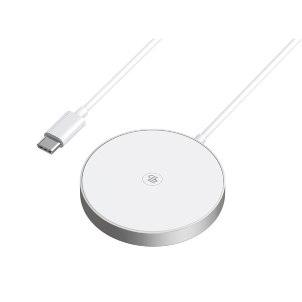 Bezdrátová nabíječka GoGEN MagSafe, Qi2, 15W (WCHMS03) fehér/ezüst